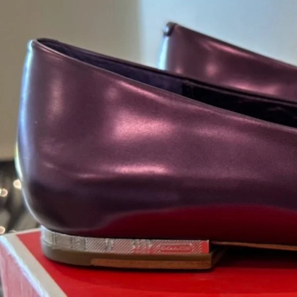 Coach Wynter Violet Metallic Leather Flats | Size 11 | Excellent Condition - Picture 5 of 6